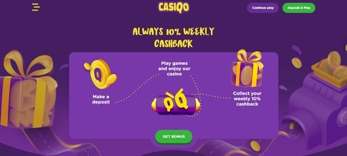 Casiqo casino screenshot 3