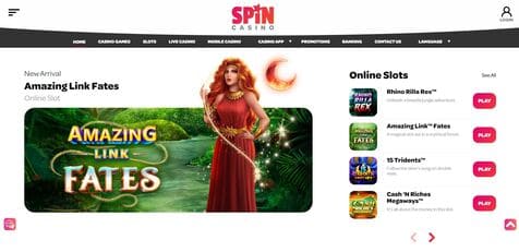 Spin Casino Screenshot 1